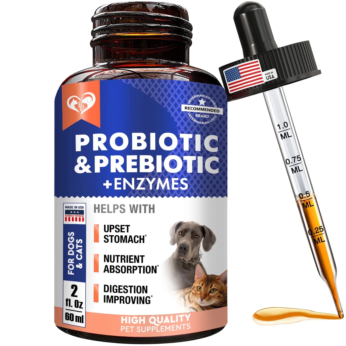 Digestive Supplement for Dogs & Cats – Probiotics, Enzymes & Prebiotics
