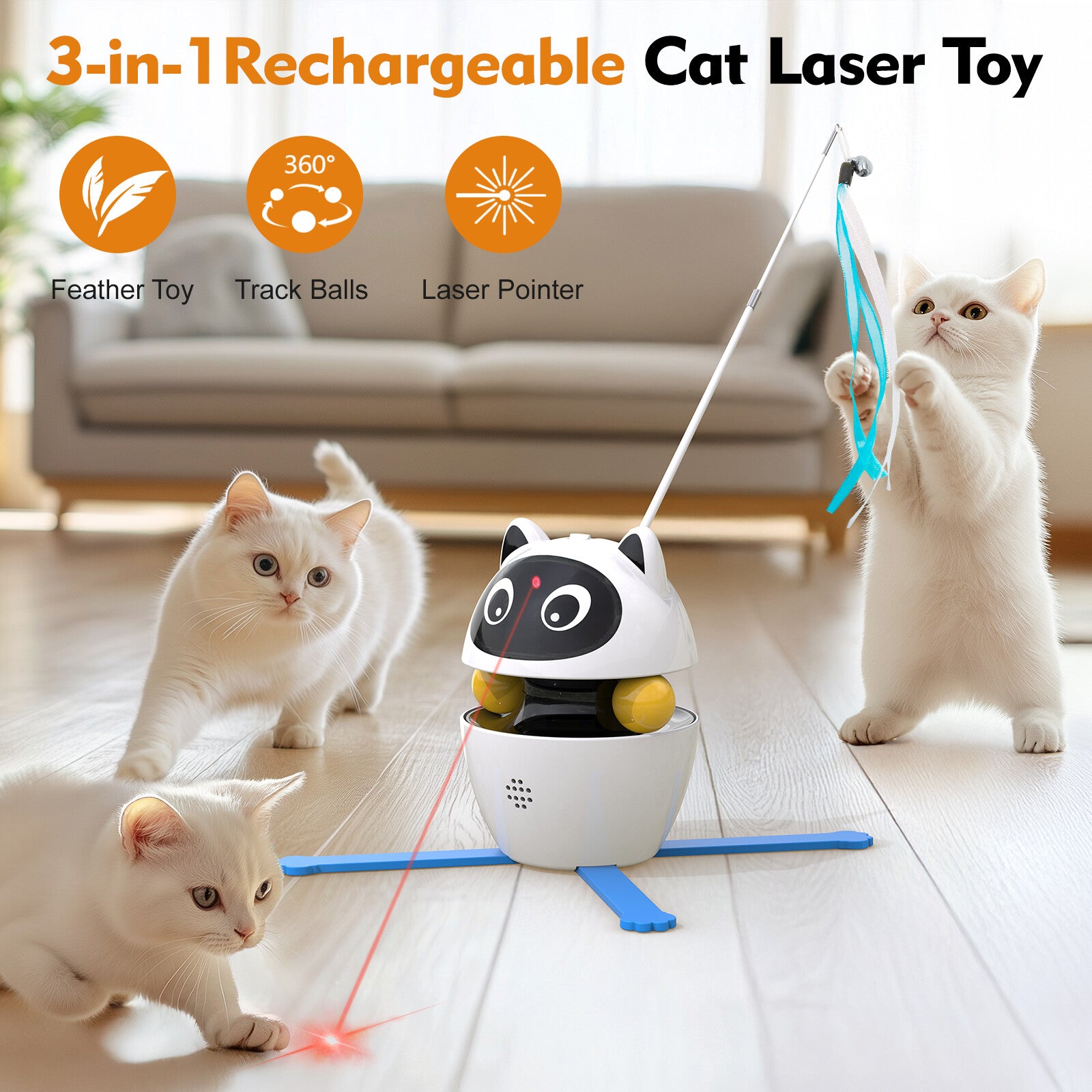 MeowMotion – Smart Cat Toy, USB Rechargeable & Motion-Activated
