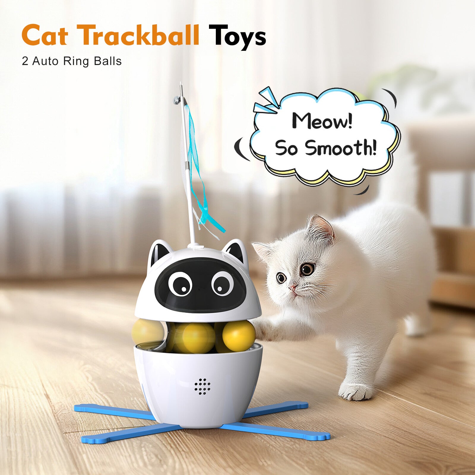 MeowMotion – Smart Cat Toy, USB Rechargeable & Motion-Activated