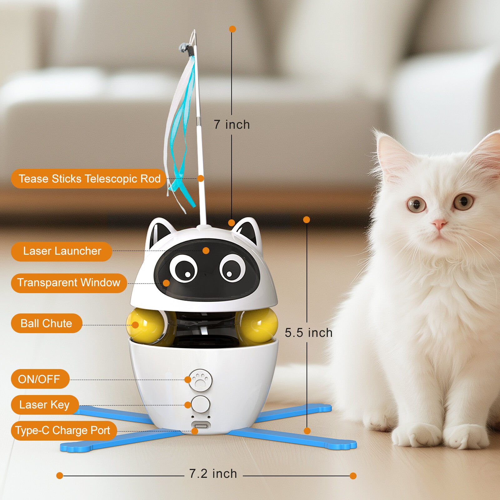 MeowMotion – Smart Cat Toy, USB Rechargeable & Motion-Activated