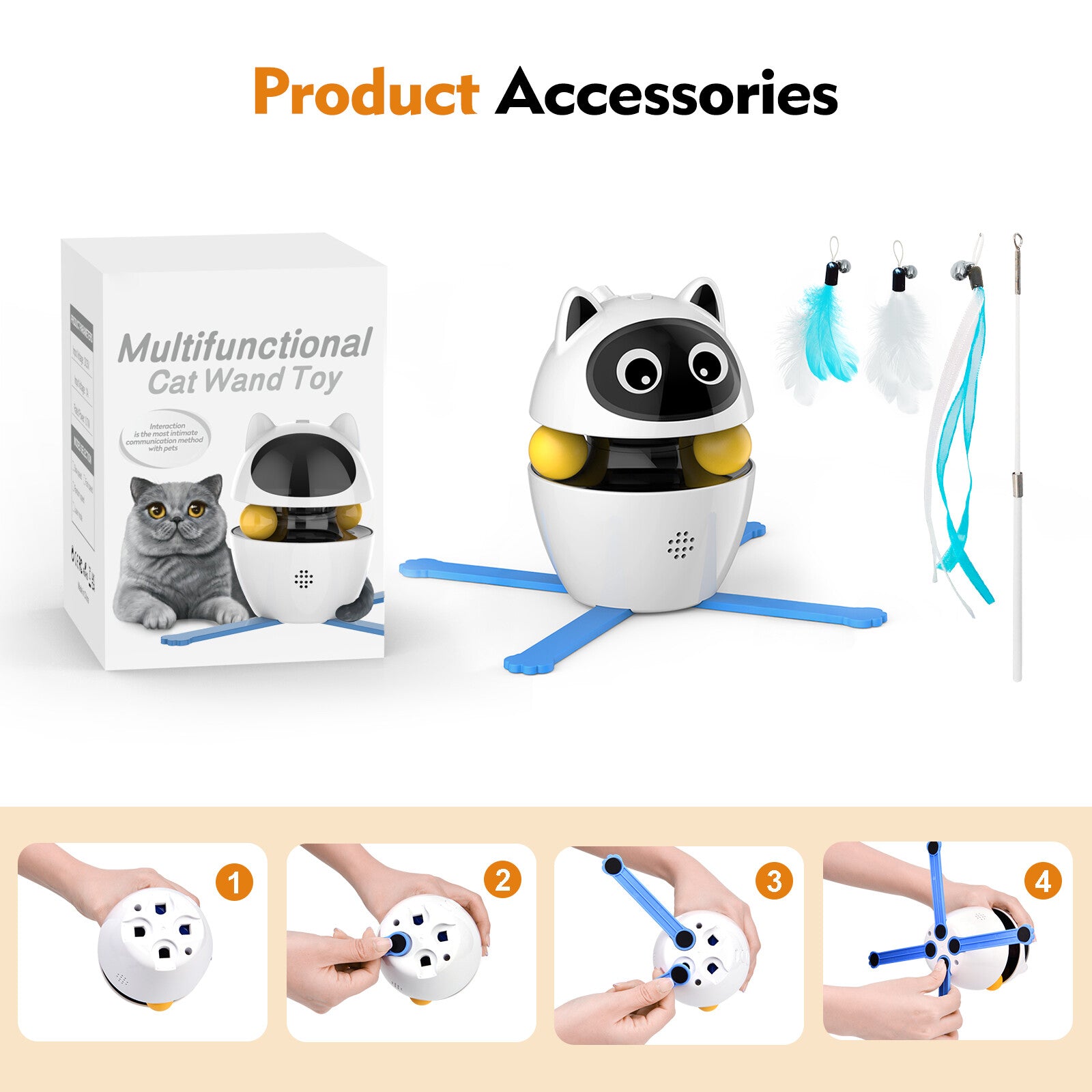 MeowMotion – Smart Cat Toy, USB Rechargeable & Motion-Activated