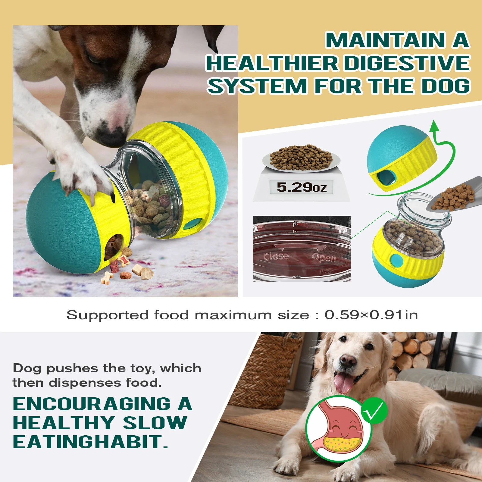 Roll-A-Treat – Engage, Enrich, and Reward Your Dog with Every Spin