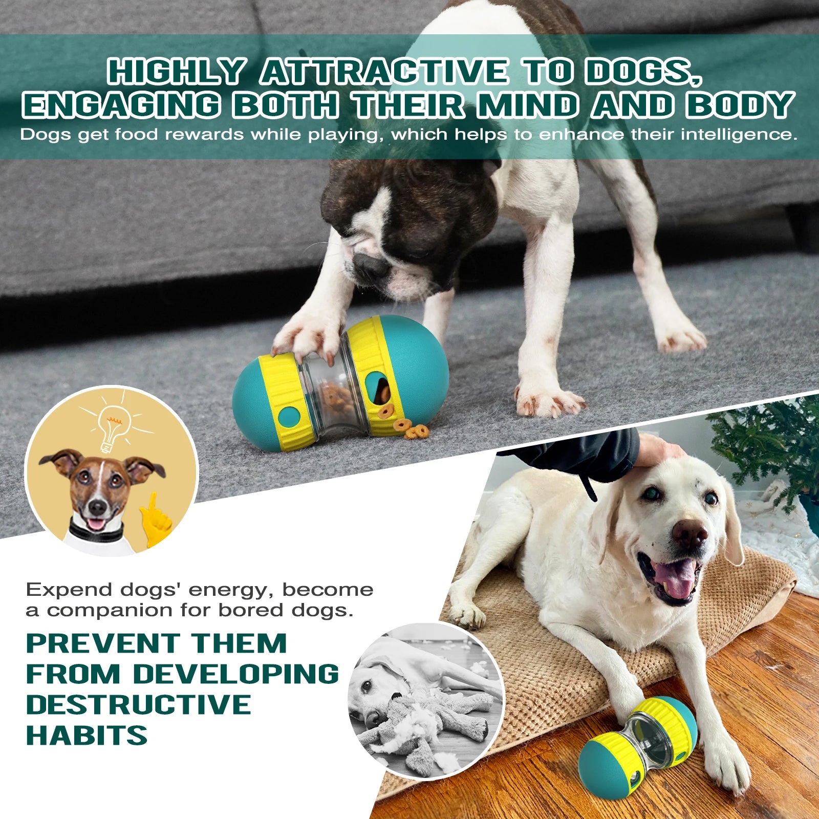 Roll-A-Treat – Engage, Enrich, and Reward Your Dog with Every Spin
